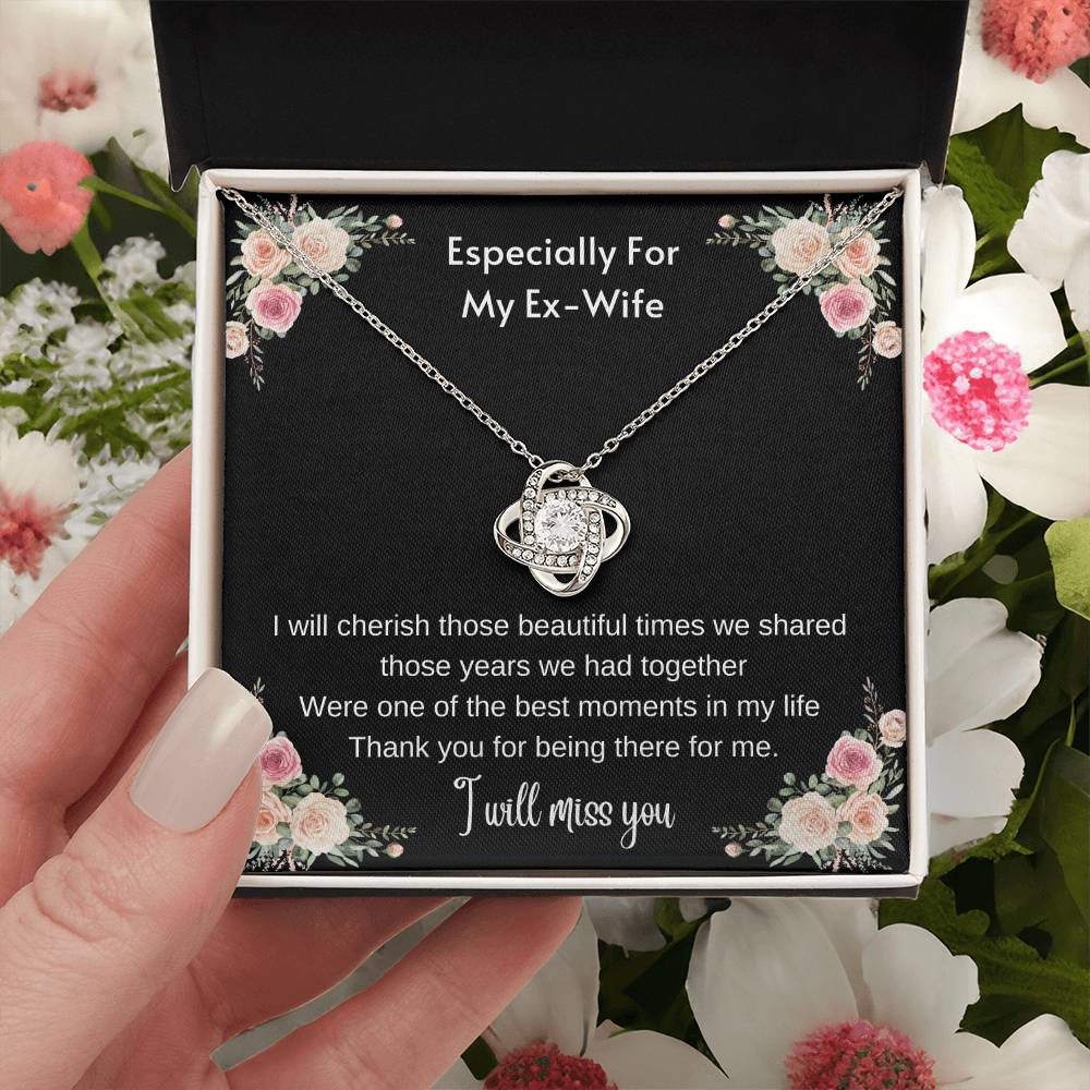 Ex-Wife Divorced Departing Gift Former Wife For My Ex Birthday Mother's Day Breakup Gift Friendship Pr Love Knot Necklace
