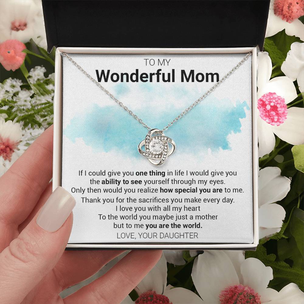Gift For Mom - All My Heart - Love Knot Love Knot Necklace