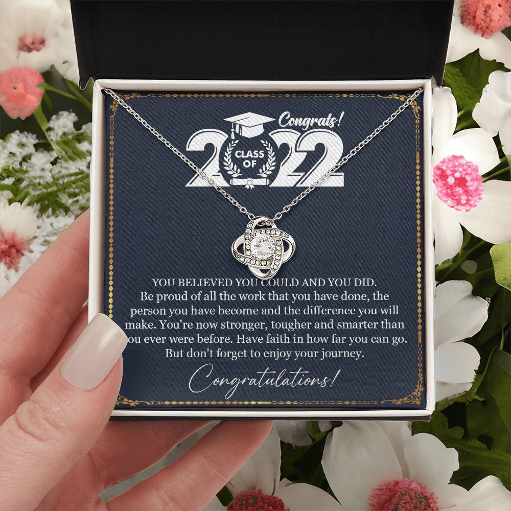 Graduation Gift Necklace Graduation Gift For Her College Graduation Gift For Her High School Senior Graduation Class Of 2022 Love Knot Necklace