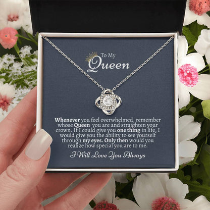 Granddaughter Gift From Grandparents Necklace For Granddaughter Love Knot Necklace