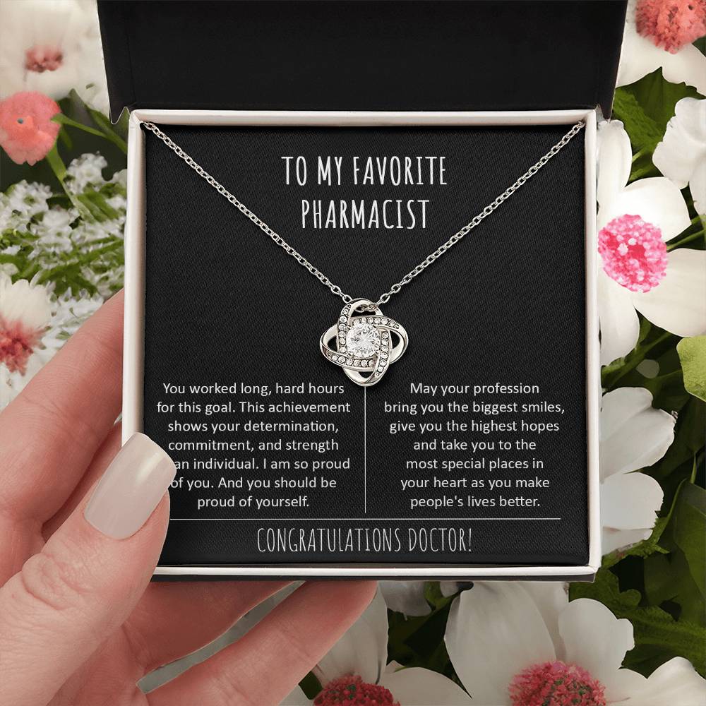 Pharmacist Graduation Gift Doctor Of Pharmacy Gift Pharmacist Doctorate Gift New Phar Love Knot Necklace
