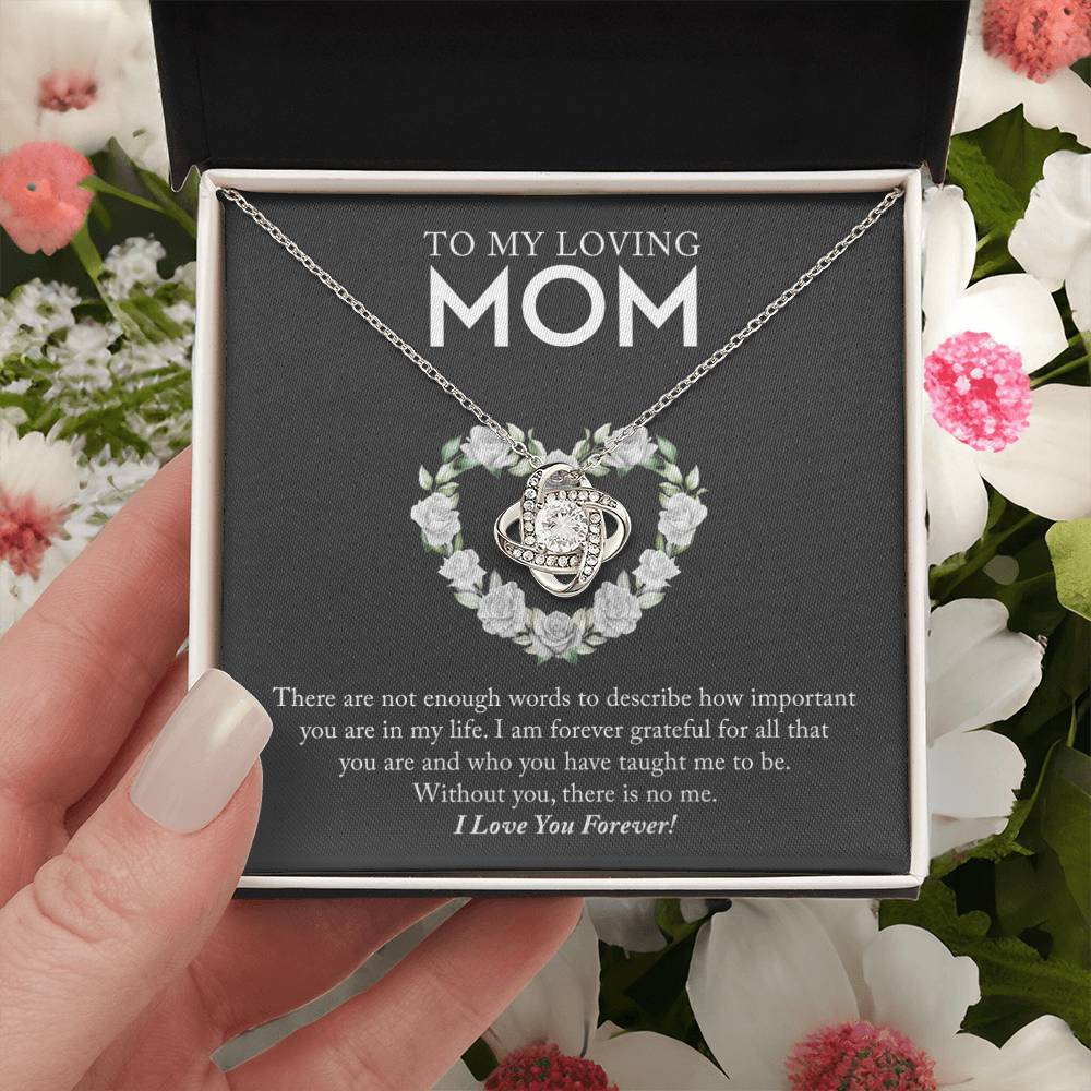 To My Loving Mom - Love Knot Necklace Love Knot Necklace