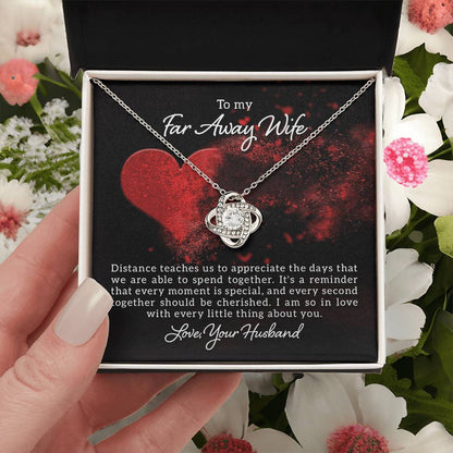 To My Wife Necklace - Anniversary Gift For Wife Birthday Gift For Wife Gift For Wife Necklace For Wife Gift For Wife Birthday Love Knot Necklace