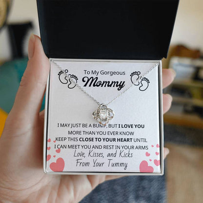 Gift for a mother to be - Gift for a pregnant women - Gift from baby - For mother -  gift for pregnant - Love Knot Necklace