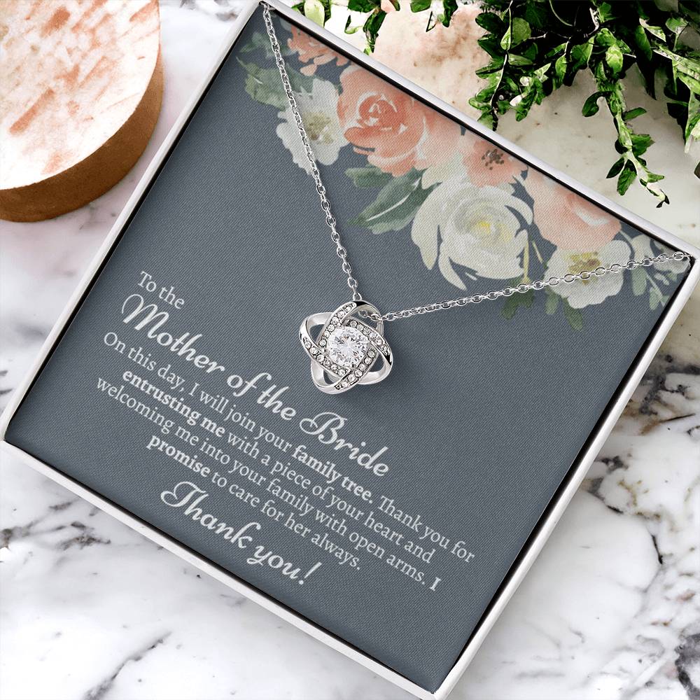 Mother Of The Bride Gift From Groom Mother In Law Wedding Gift From Groom Wedding Gift For Mother In Law From Groom Love Knot Necklace