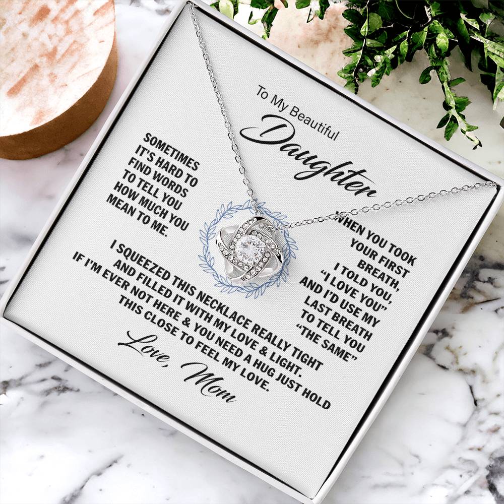 Love Knot Necklace For Daughter Love Knot Necklace