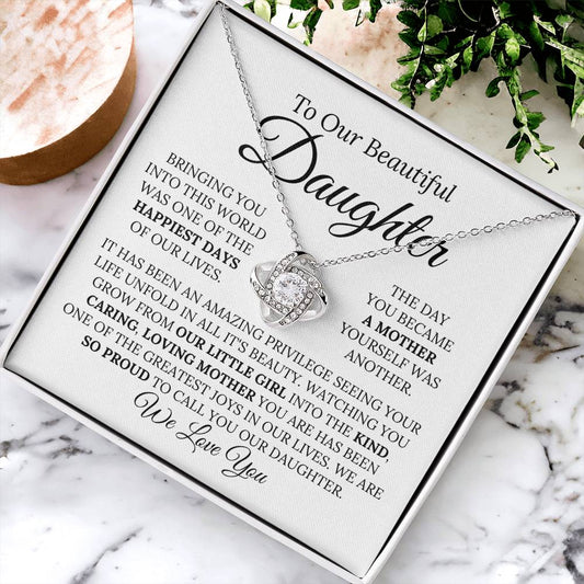 Heartfelt Mother's Day Gift For Daughter v1 - Love Knot Necklace