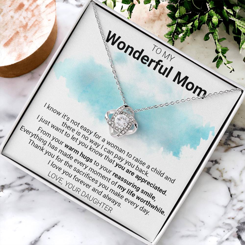 Gift For Mom - A Child - Love Knot Love Knot Necklace