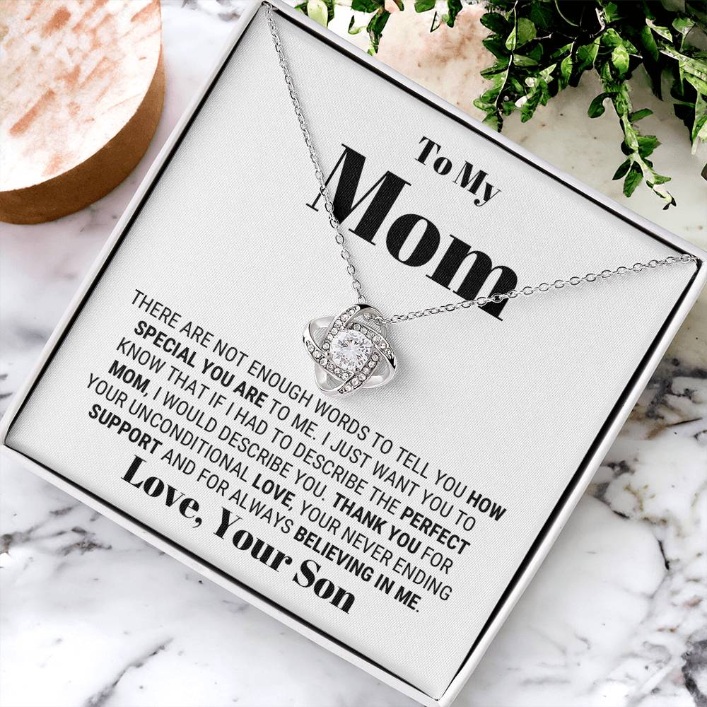 Perfect Mom Mother's Day Necklace Love Knot Necklace