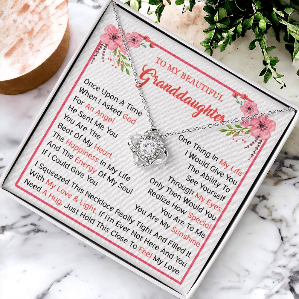 To Granddaughter Love Knot Necklace Love Knot Necklace