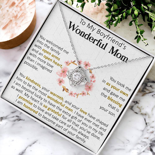 Gift For Boyfriend's Mom Welcomed Kindness Warmth Love Knot Necklace Love Knot Necklace