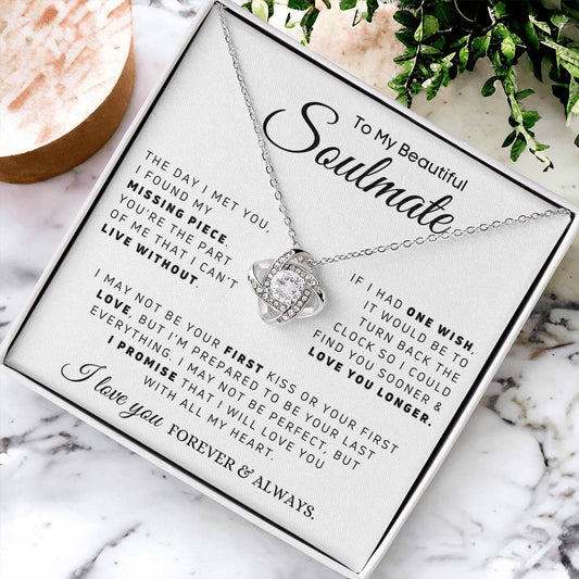 Soulmate - Missing Piece -  - Love Knot Necklace