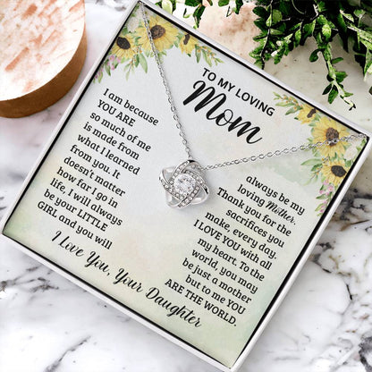 Mothers Day Gifts From Daughter - Love Knot Necklace Love Knot Necklace