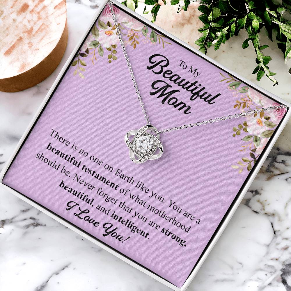 Mothers Day Gift From Daughter Mother Of The Groom Gift From Son Presents For Mom Birthday Sentimental Jewelry Necklace For Mom 1 Love Knot Necklace