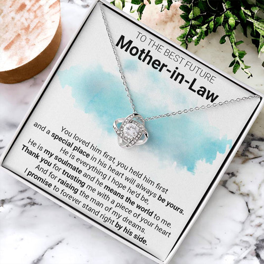 Gift For Future Mother-In-Law Loved First Love Knot Necklace Love Knot Necklace