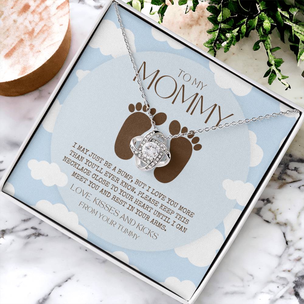 New Mom Birthday Pregnant Wife Birthday Gift Birthday Gift For Pregnant Wife Jewelry For Pregnant Wife Expecting Wife Birthday Love Knot Necklace