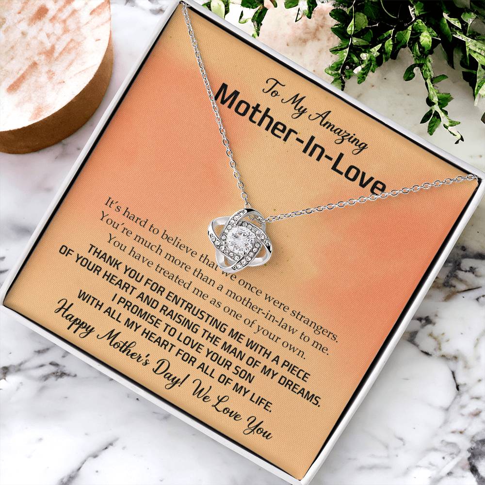 To My Mother-In-Law Love Knot Necklace Love Knot Necklace