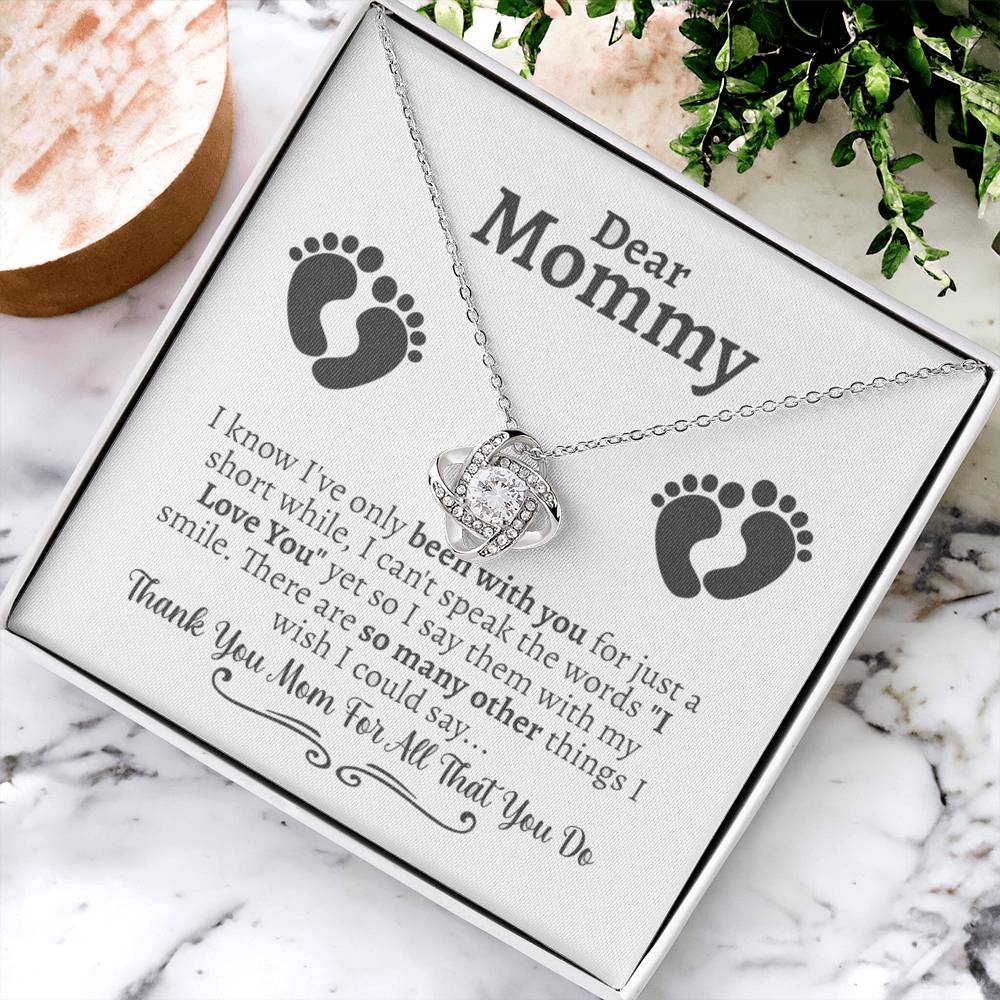 Mom Gift From Baby Gift For New Moms After Birth Birthday Gift From Baby To Mom Gift For Mom From Baby Boy Or Baby Girl Love Knot Necklace