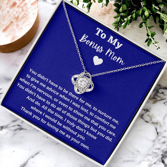 Gift For Bonus Mom - Loveknotnecklace 1 Love Knot Necklace