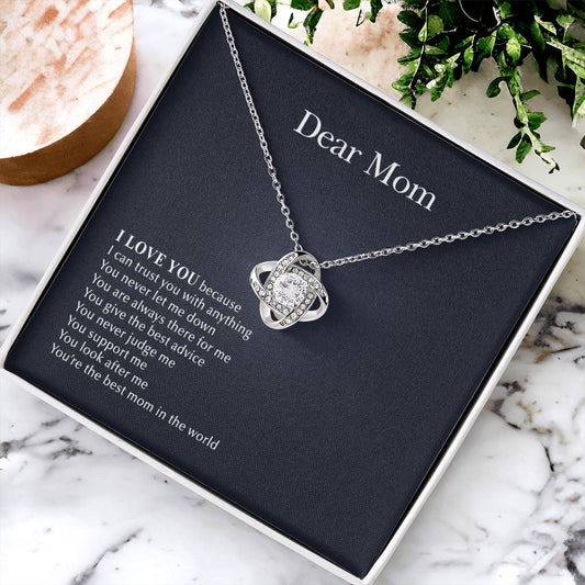 Always There For Me Love Knot Necklace