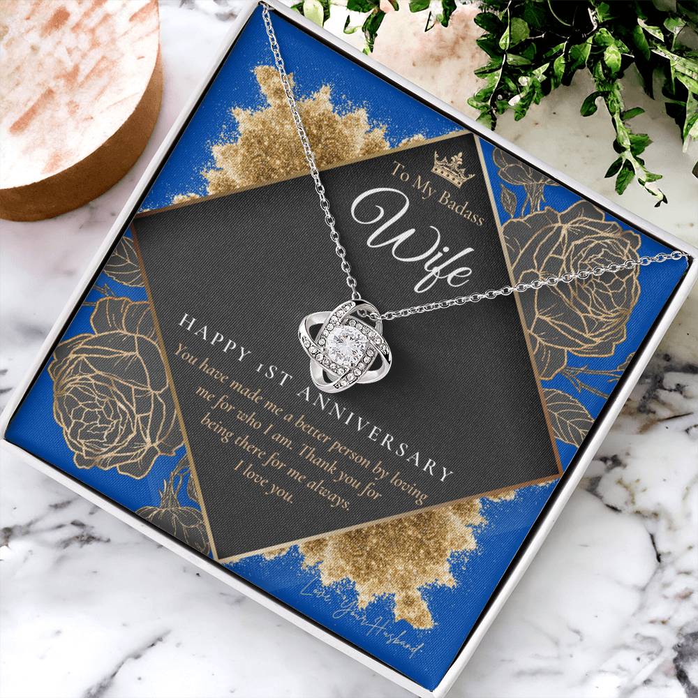 1 Year Anniversary Gift For Wife 1 Year Anniversary Gifts 1 Year Wedding Anniversary Gift Ideas 1St Wedding Anniversary Gift F(5) Love Knot Necklace