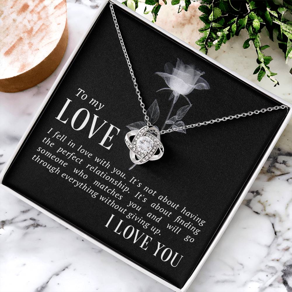To My Love Necklace Gift To Wife Gift To Girlfriend Gift To Lover Anniversary Gift To Wife Birthday Gift To Wife Birthday Gift T Love Knot Necklace