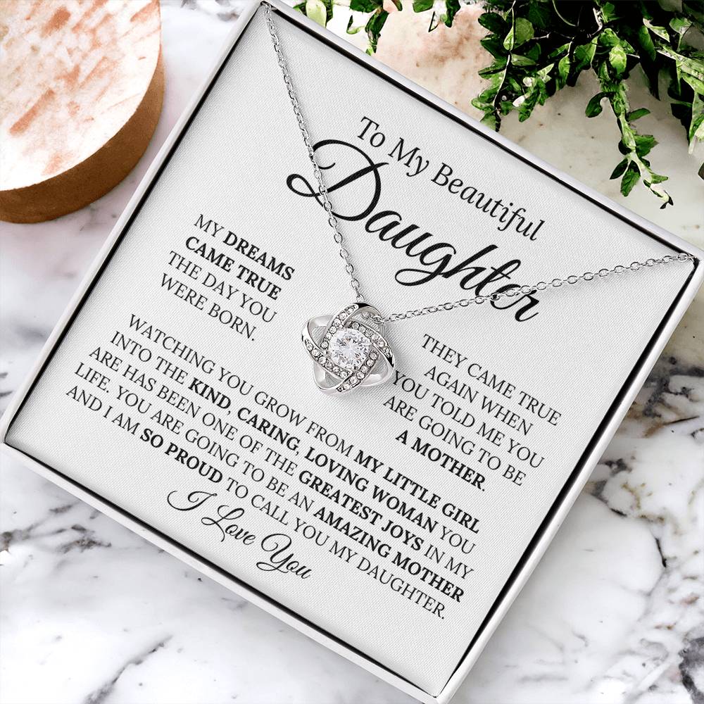 Heartfelt Mother-To-Be Mother's Day Gift Love Knot Necklace