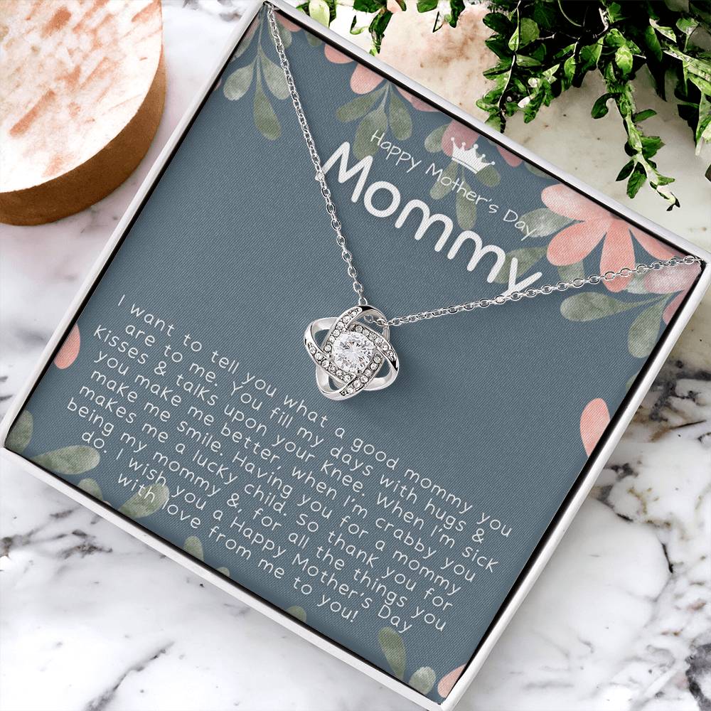 Mothers Day Gifts From Baby 1St Time Mothers Day Gift Mothers Day Necklace Gifts First Time Mom Mothers Day Gift From Baby - Love Knot Necklace
