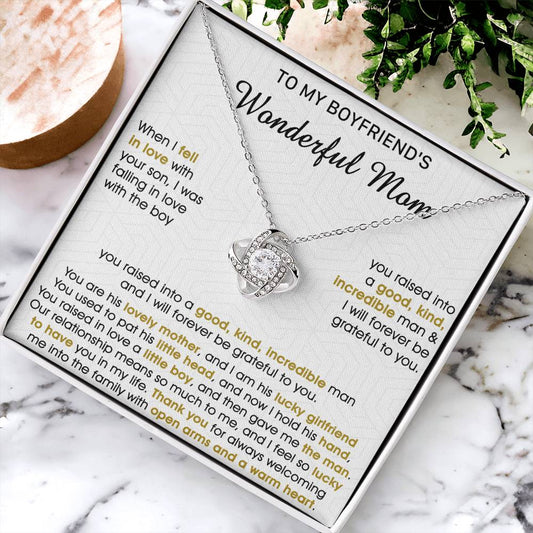 Gift For Boyfriend's Mom - Lovely Mother - Love Knot Love Knot Necklace