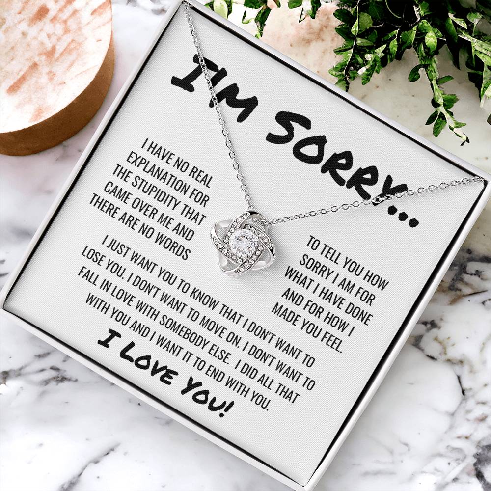 Sorry Apology - Love Knot Necklace