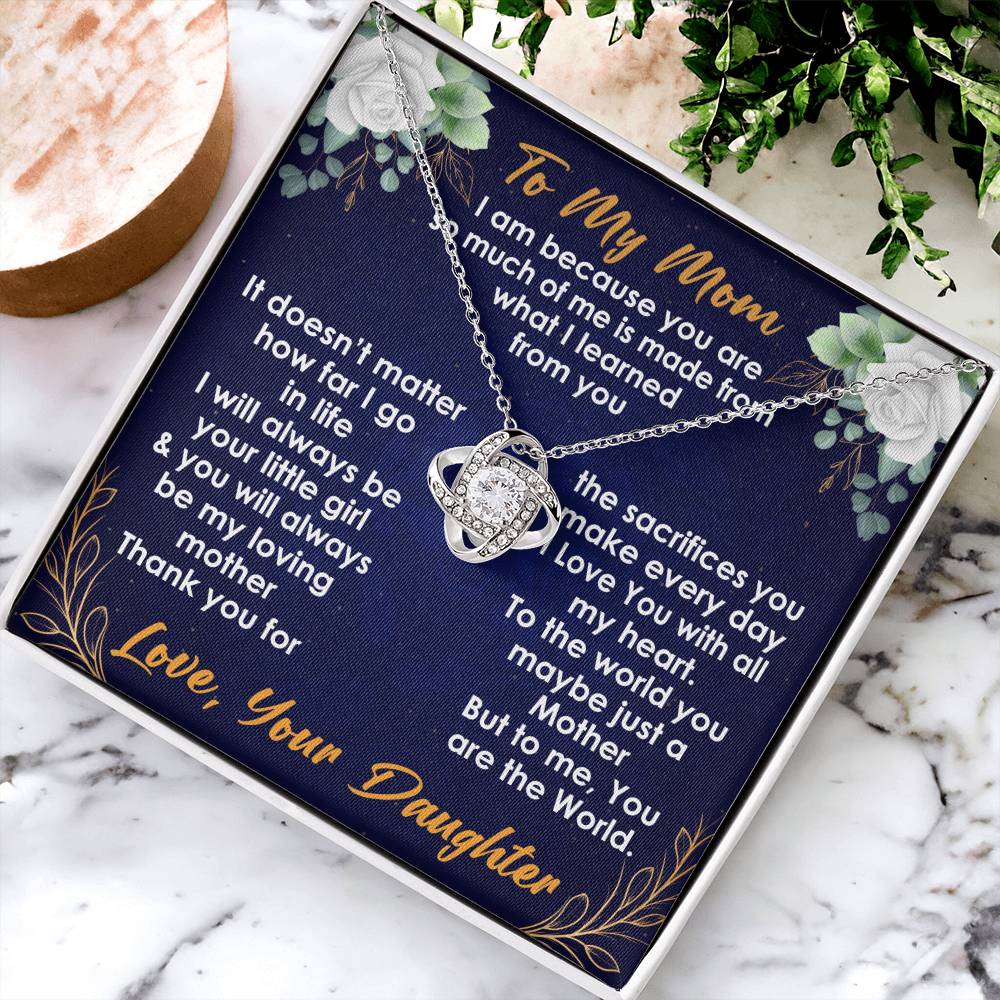 Necklace Gift For Mom From Daughter Love Knot Necklace