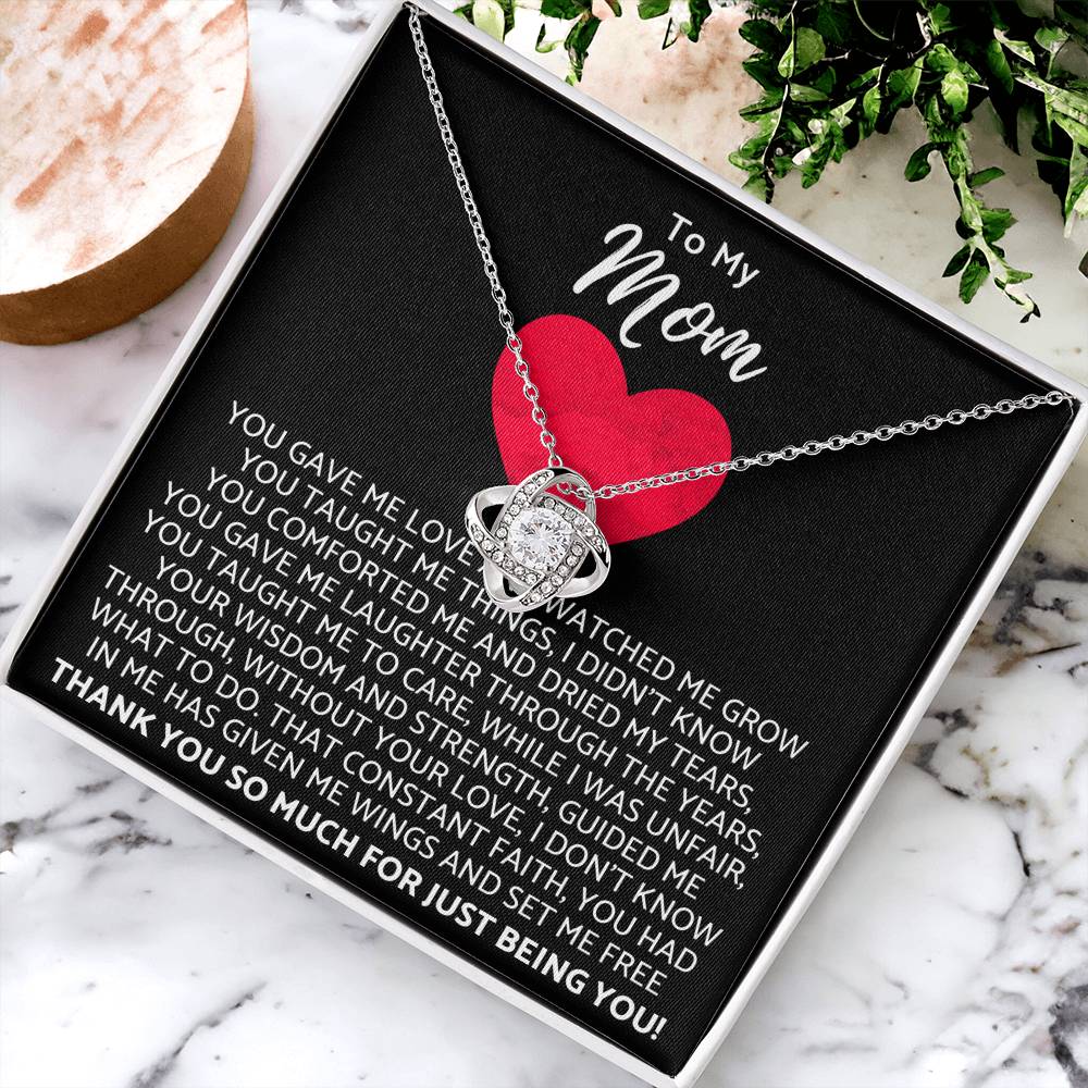 Premium Mother's Day Necklace Customize Gift For Your Loving Mom! ?? 2 Love Knot Necklace