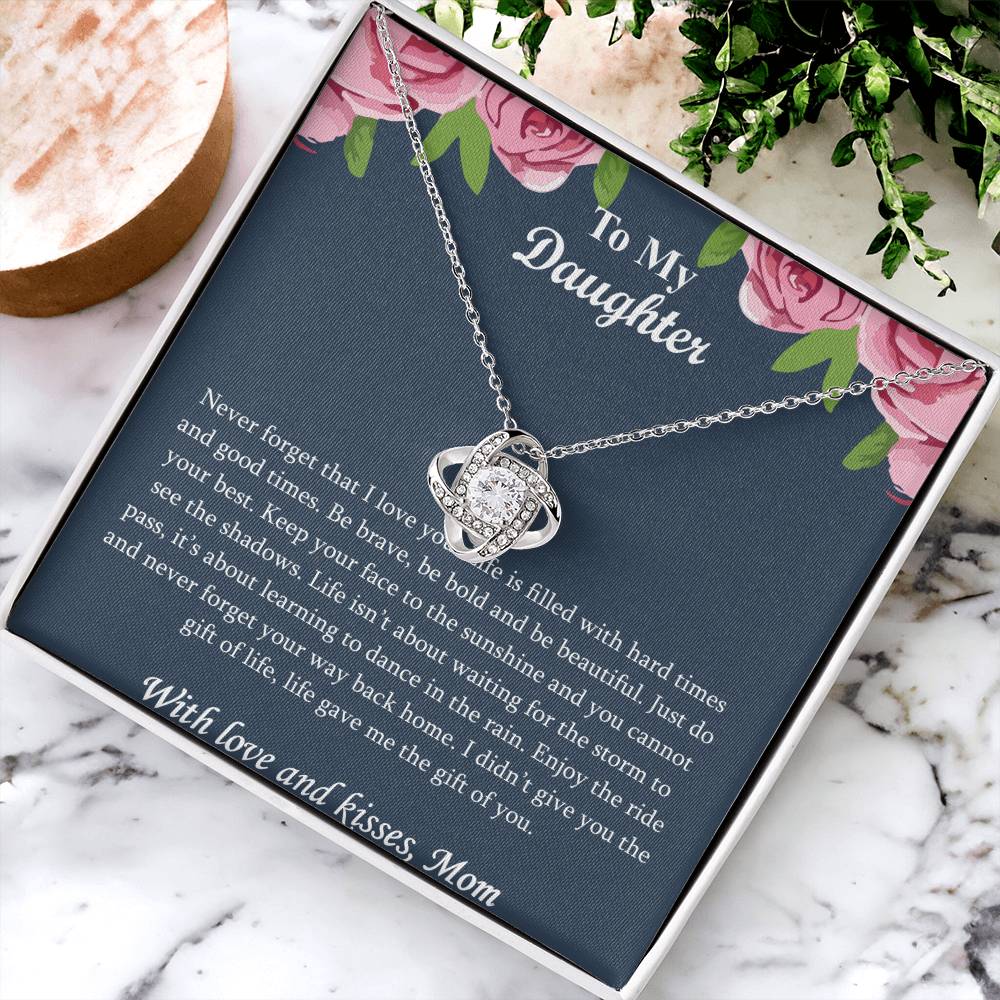 The Best Gift For Your Daughter - Valentine's Day Gift For Daughter From Mother Spiritual Meaning Gift For Daughter Dau Love Knot Necklace