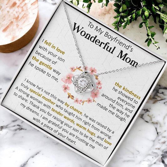 Gift For Boyfriend's Mom Gentle By Chance Love Knot Necklace Love Knot Necklace