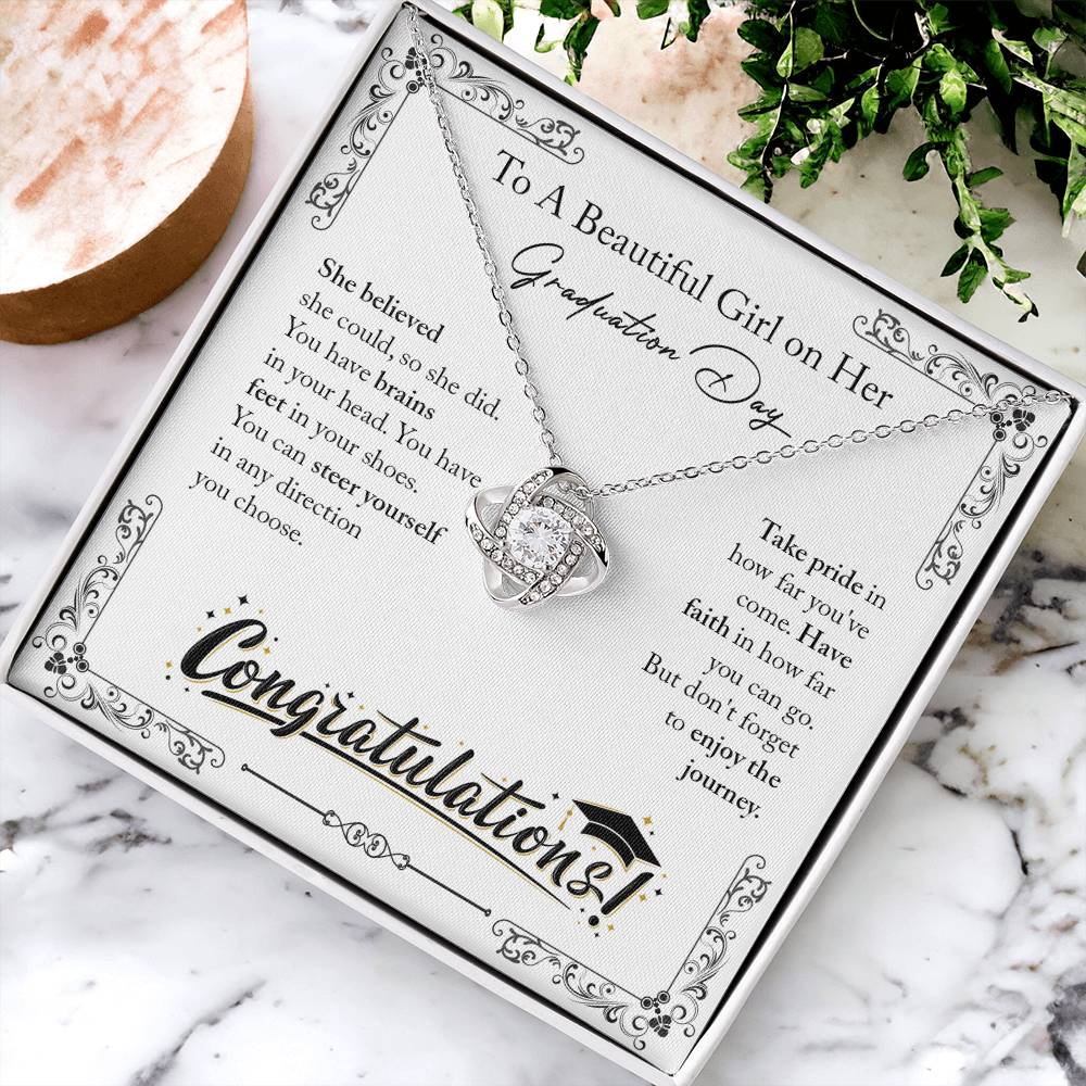 Graduation Day Gifts Ne Love Knot Necklace