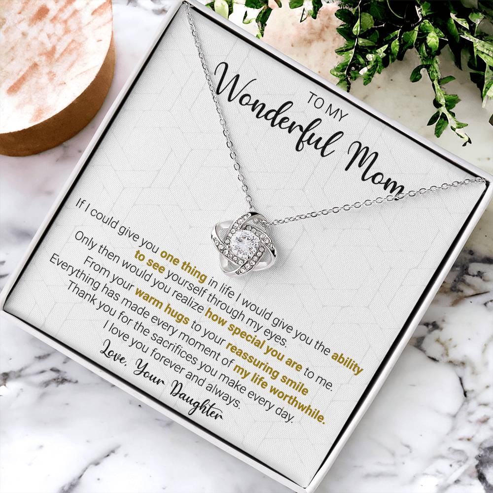 Gift For Mom - Every Moment - Love Knot Love Knot Necklace