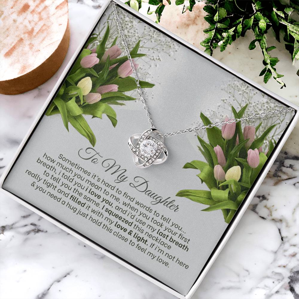 Love Knot Necklace For Daughter 3 Love Knot Necklace