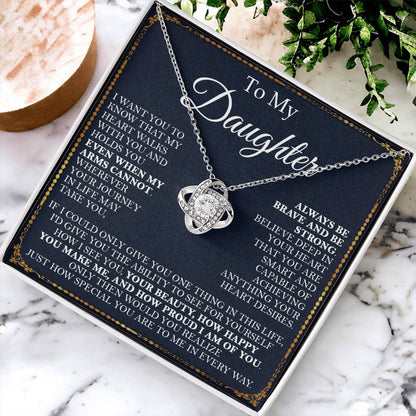 To My Daughter Necklace Daughter Gift From Momdad Gift For Daughter Birthday Graduation Chr Love Knot Necklace