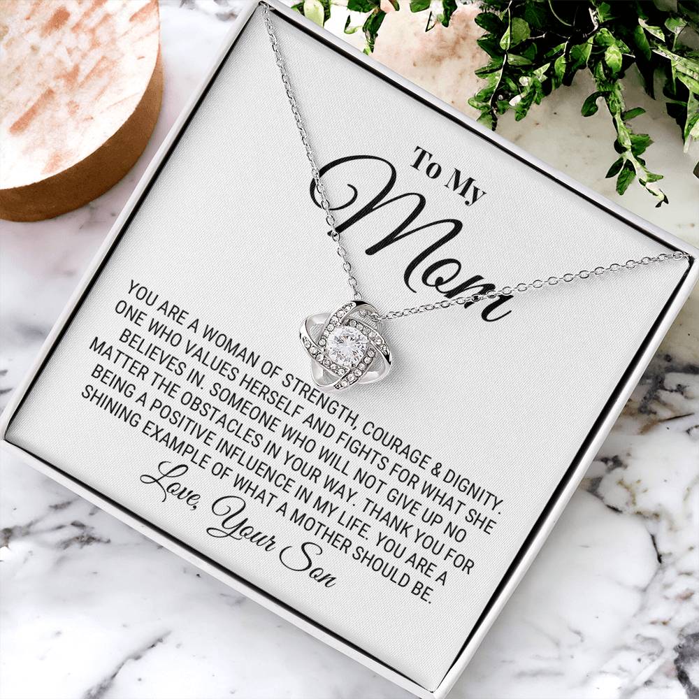 Shining Example Mother's Day Necklace Love Knot Necklace