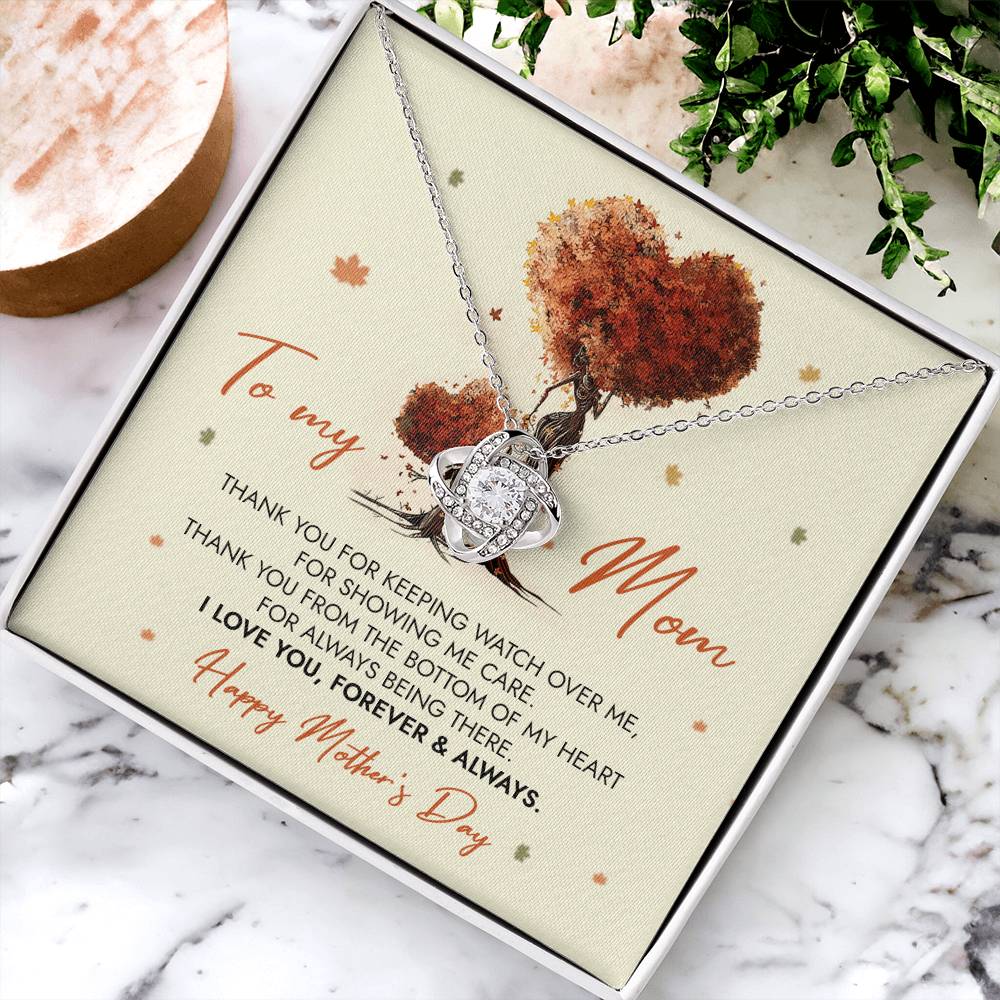 To My Mom Necklace Mother's Day Gift For Mom Thank You Mom Jewelry Gift Love Knot Necklace