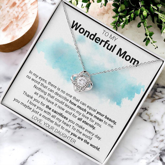 Gift For Mom - Your B Love Knot Necklace