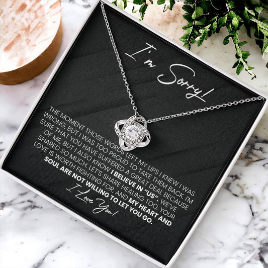 I'm Sorry Love Knot Necklace