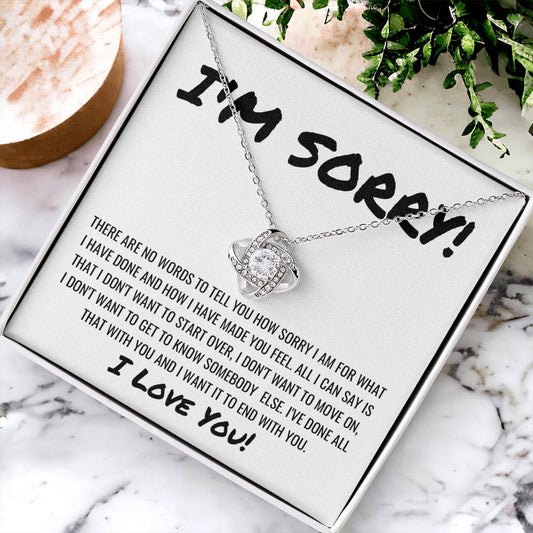 Heartfelt Apology Necklace Love Knot Necklace