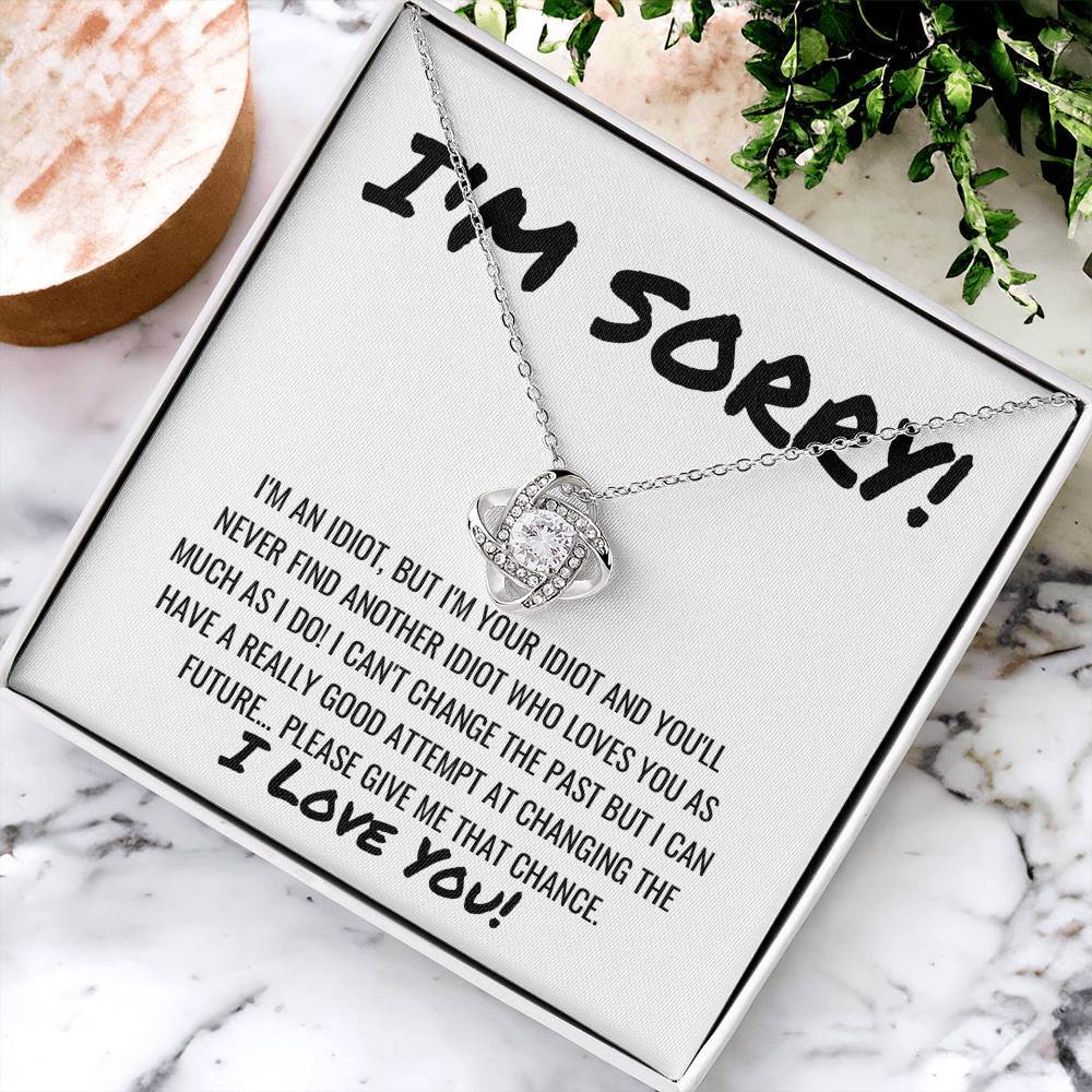 Sorry Apology Necklace 8 Love Knot Necklace