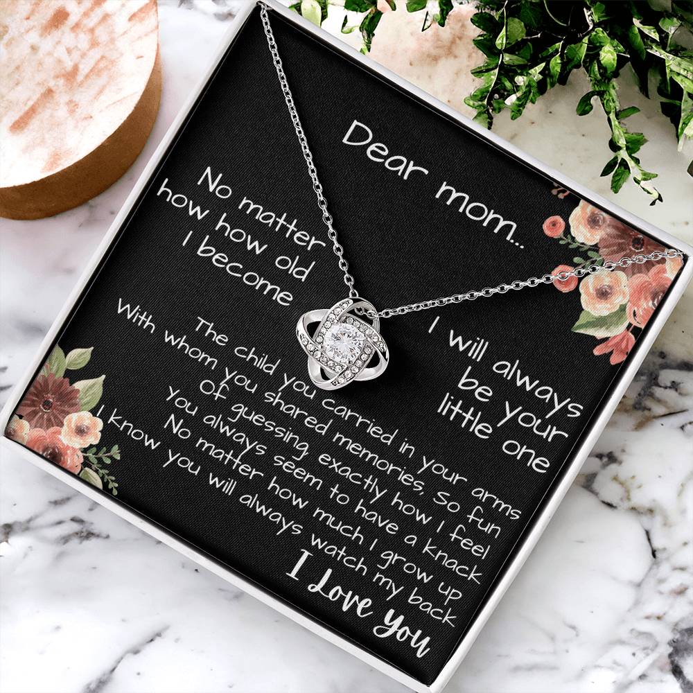 To My Mom Necklace Unique Gift From Daughter Or Son Mom Birthday Mother's Day Gift Love Knot Necklace