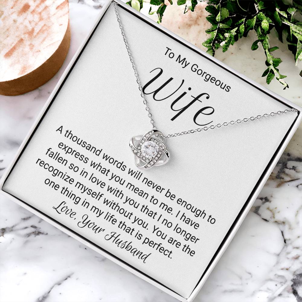 Special Gift For Wife - Love Knot Necklace Love Knot Necklace