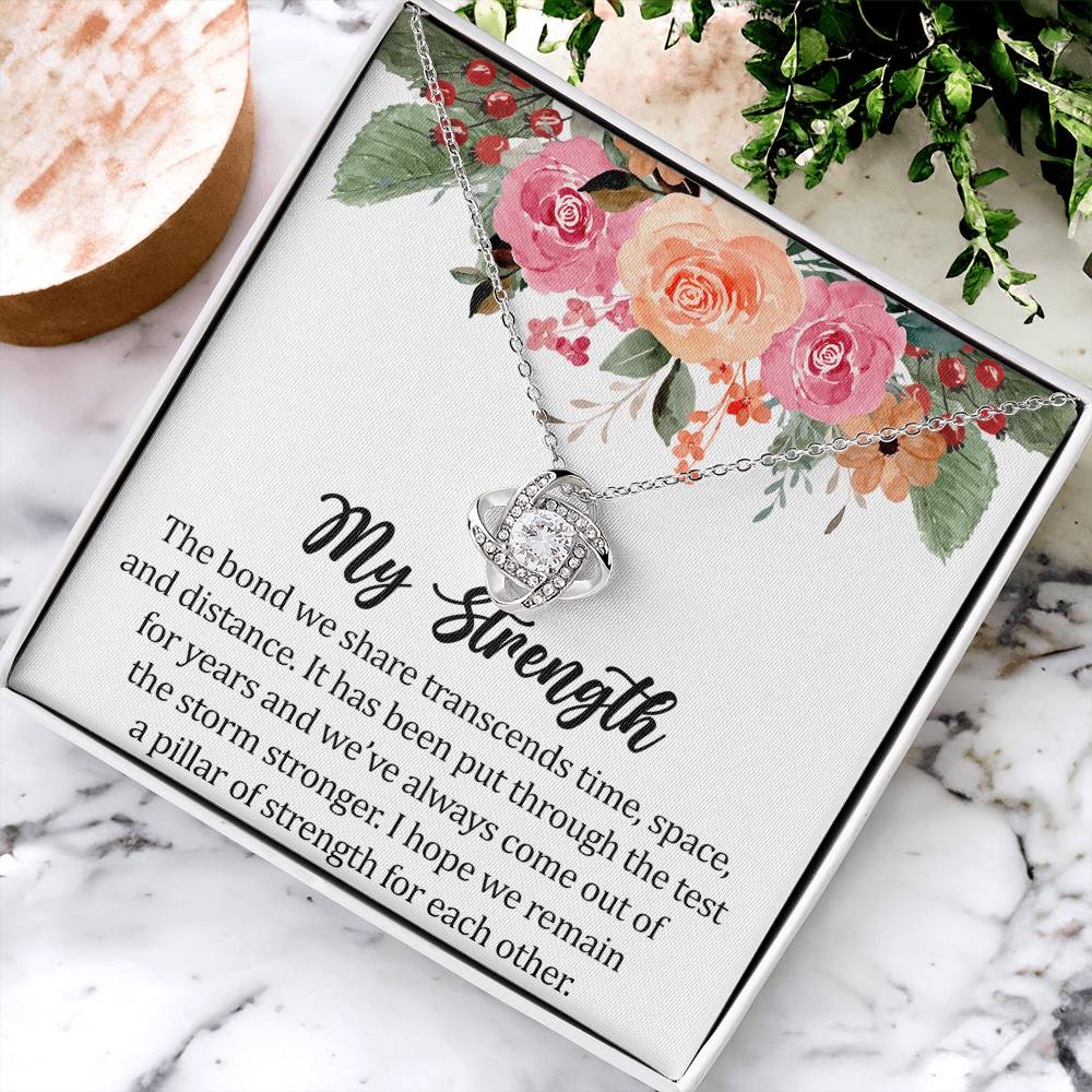 Long Distance Relationship Gift Gift For Girlfriend 1 Year Anniversary Gift For Girlfriend Necklace Jewelry With Message Card  Love Knot Necklace