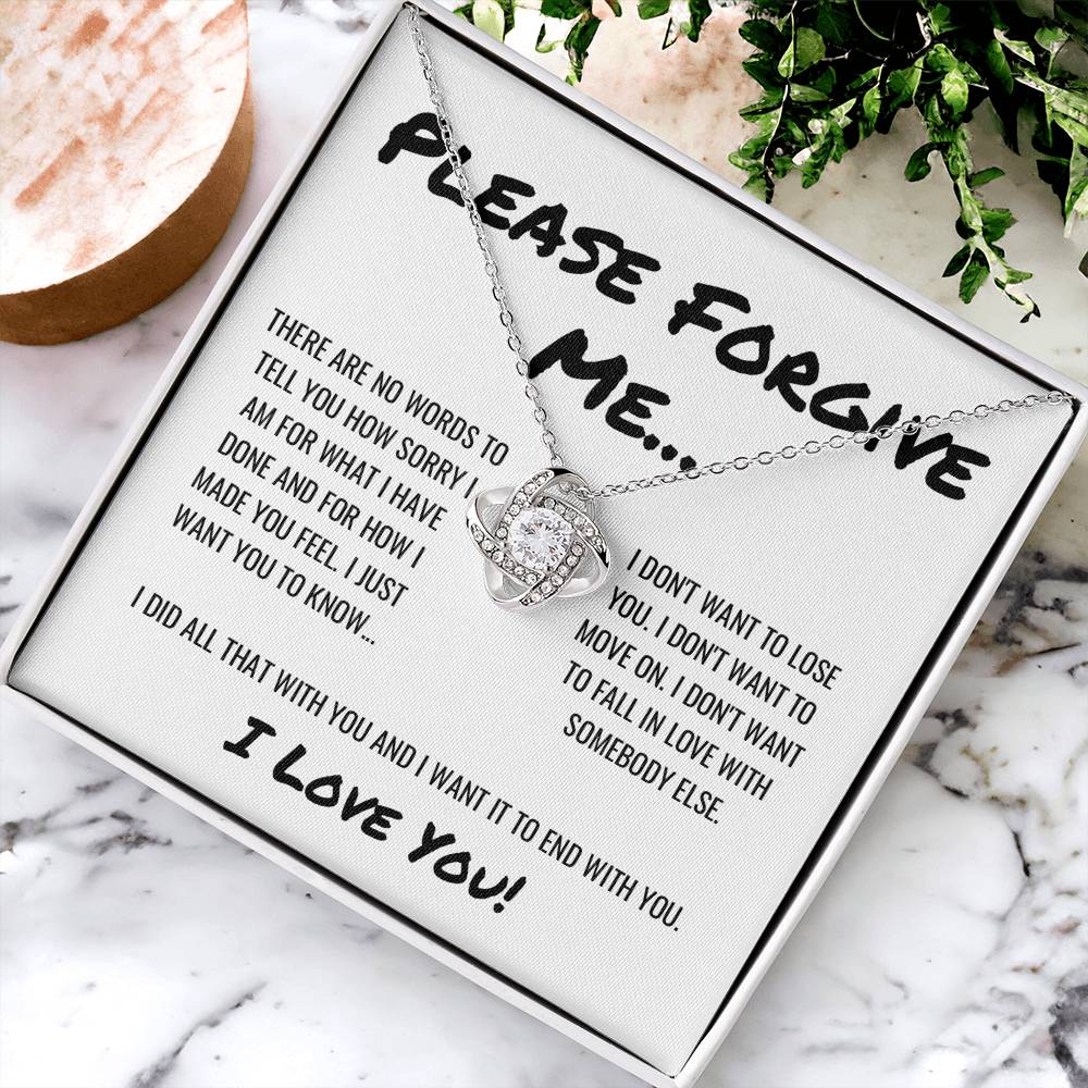 Forgive Me Apology Ne Love Knot Necklace