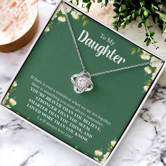 To My Daughter Necklace Gift From Mom Mothers Day Gift For Daughter From Mother Sentimental Jewelry Gifts For Daughter From Mom 6 Love Knot Necklace