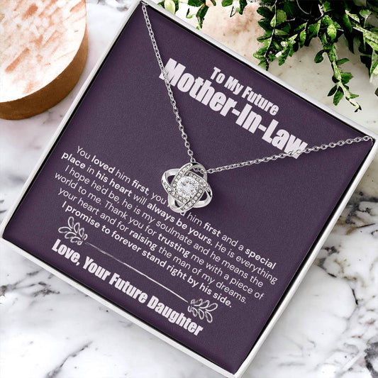 To My Future Mother-In-Law I Promise - The Love Knot Necklace Love Knot Necklace